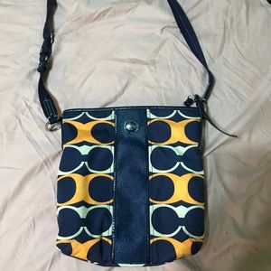 Coach Linear Signature Crossbody Bag